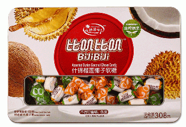 Assorted durian coconut chewy candy
